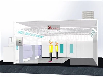 Кабина за боядисване с вода за автомобилна броня